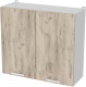 Шкаф навесной для кухни Интерлиния Компо ВШС80-720-2дв (дуб серый) - 