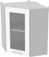 Шкаф навесной для кухни Интерлиния Компо ВШУст-720 (белый платинум) - 
