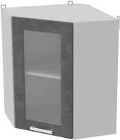 Шкаф навесной для кухни Интерлиния Компо ВШУст-720 (бетон портленд) - 