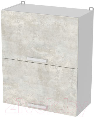 Шкаф навесной для кухни Интерлиния Компо ВШ60-720-2дг (бетон лайт)