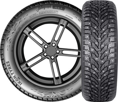 Зимняя шина Ikon Tyres (Nokian Tyres) Autograph Ice 9 235/45R18 98T (шипы)