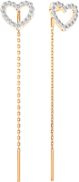 Серьги из розового золота ZORKA 3101537.14K.R.ZZ (с фианитами) - 
