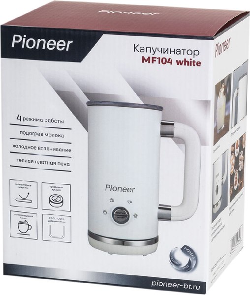 Вспениватель молока Pioneer MF104 (белый)