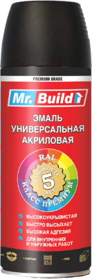 Краска Mr. Build 719099 (400мл, RAL 9005М матовый черный реактивный)