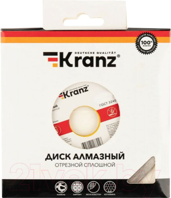 Отрезной диск алмазный Kranz KR-90-0112