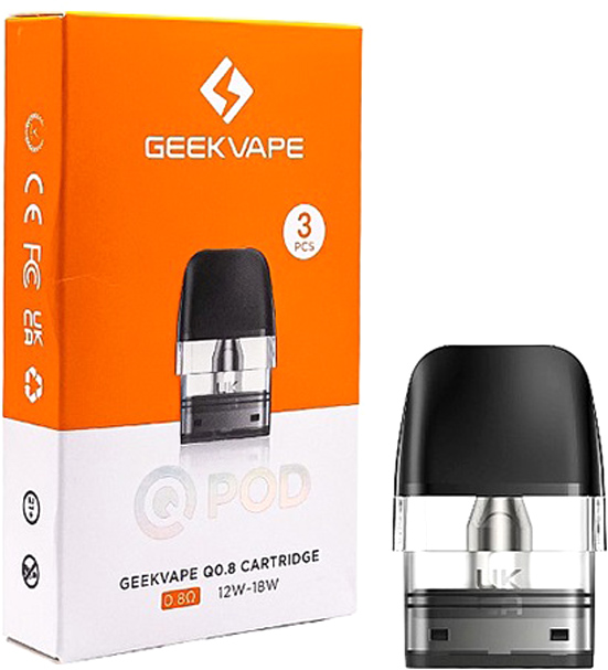 Набор картриджей для электронного парогенератора Geekvape Wenax Q 0.8 Ом (2мл, 3шт)