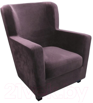 Кресло мягкое Lama мебель Фламинго  (Kiton721 Lavender)