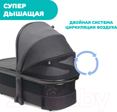 Люлька-модуль для коляски Chicco Mysa Light Carrycot (Black Satin)