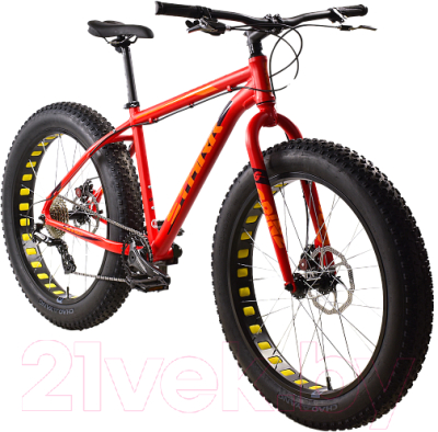 Велосипед STARK Fat 26.3 D 24 (20, красный/оранжевый)