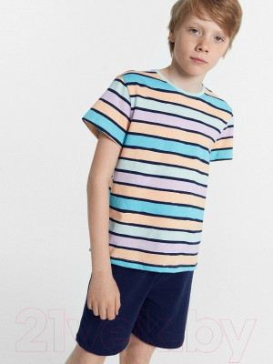 Пижама детская Mark Formelle 563322-1 (р.140-68, разноцветная полоска/море)