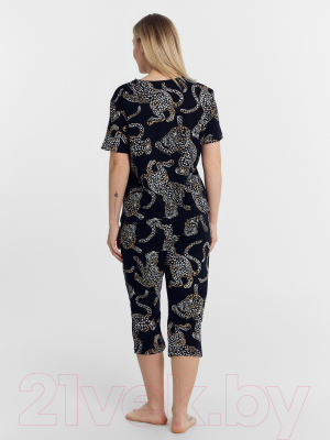 Комплект домашней одежды Mark Formelle 592370 (р.164/170-100-106, леопарды на черном)
