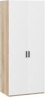Шкаф ТриЯ Рико СМ-340.07.211 с 2-мя глухими дверями (яблоня беллуно/белый глянец) - 