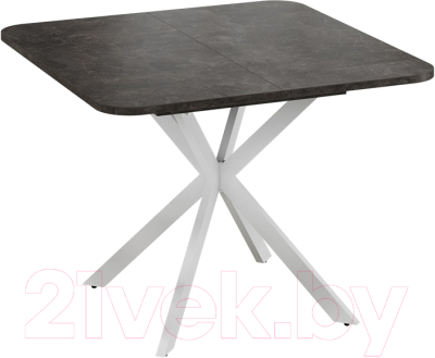 Обеденный стол ТриЯ Лиссабон тип 1 (белый муар/ателье темный)