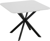 Обеденный стол ТриЯ Лиссабон тип 1 (черный муар/белый) - 