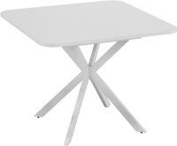 Обеденный стол ТриЯ Лиссабон тип 1 (белый муар/белый) - 