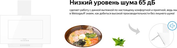 Вытяжка наклонная Weissgauff Zaurak 60 PB WH