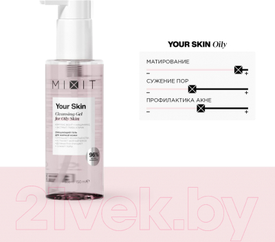 Гель для умывания MIXIT Your Skin Очищающий для жирной кожи (150мл)