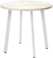 Обеденный стол Millwood Шанхай D90 (дуб белый Craft/металл белый) - 