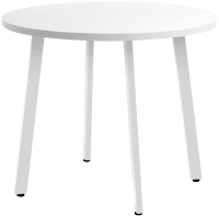 Обеденный стол Millwood Шанхай D100 (белый/металл белый) - 