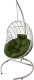 Кресло подвесное Craftmebelby Кокон балконное с подушкой (зеленый/белый) - 