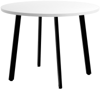 Обеденный стол Millwood Шанхай D110 (белый/металл черный) - 