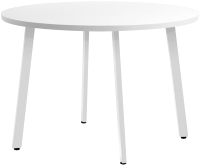 Обеденный стол Millwood Шанхай D120 (белый/металл белый) - 
