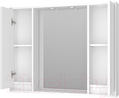Шкаф с зеркалом для ванной Brevita Balaton 100 / BAL-04100-01-011