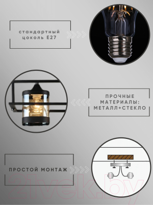 Люстра Aitin-Pro НПБ 02-3x60-101 / N5274/3 (черный)