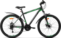 Велосипед AIST Quest Disc 26 2024 (13, серый/зеленый) - 