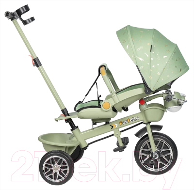 Трехколесный велосипед с ручкой Farfello 2024 / PL-06  (зеленый)