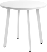 Обеденный стол Millwood Шанхай D90 (белый/металл белый) - 