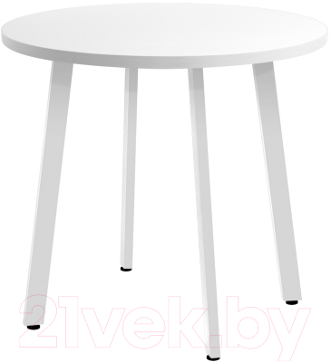Обеденный стол Millwood Шанхай D90 (белый/металл белый)