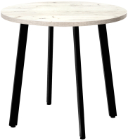 Обеденный стол Millwood Шанхай D90 (дуб белый Craft/металл черный) - 