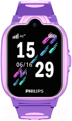 Умные часы детские Philips W6610 / CTW6610PK/00 (розовый)