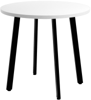 Обеденный стол Millwood Шанхай D90 (белый/металл черный) - 