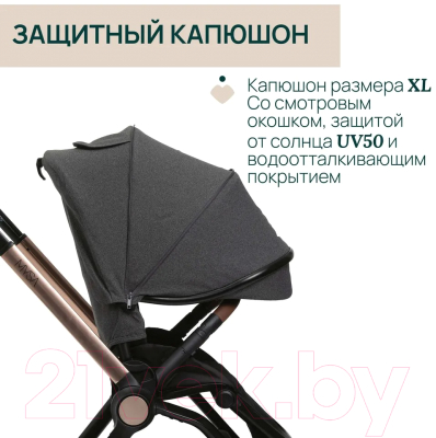 Детская прогулочная коляска Chicco Mysa Stroller (Black Satin)