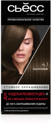 Крем-краска для волос Syoss Salonplex Permanent Coloration 4-1 (каштановый)