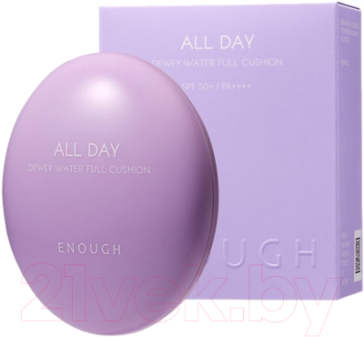 Кушон Enough Увлажняющий №13 All Day Dewey Water Full Cushion SPF 50+PA++++ (12г, cветло-бежевый)