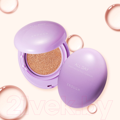 Кушон Enough Увлажняющий №13 All Day Dewey Water Full Cushion SPF 50+PA++++ (12г, cветло-бежевый)