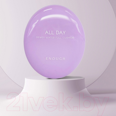 Кушон Enough Увлажняющий №13 All Day Dewey Water Full Cushion SPF 50+PA++++ (12г, cветло-бежевый)