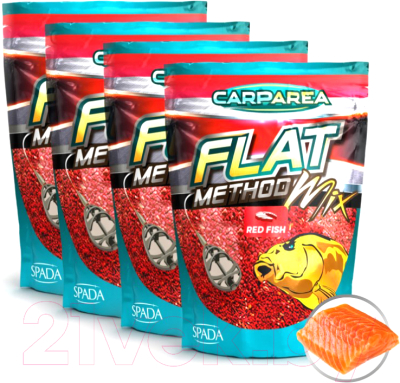 Набор для прикормки Carparea Flat Method красная рыба (2.4кг)