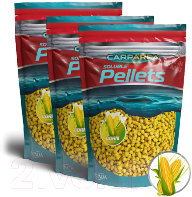 Набор для прикормки Carparea Пеллетс гранулированный растворимый кукуруза (3кг)