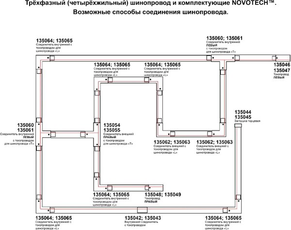 Шинопровод Novotech Port NT24 / 135238 (2м, черный)