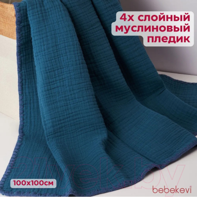 Плед для малышей Bebekevi BEVİ1344-4 (синий)