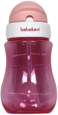 Поильник Bebekevi С трубочкой / BEVİ1323-1 (розовый)