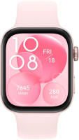 Умные часы Huawei Watch Fit 3 Slo-B09 / 55020CED (розовый, силиконовый ремешок) - 