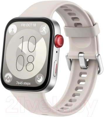 Умные часы Huawei Watch Fit 3 Slo-B09 / 55020CJG (белый, силиконовый ремешок)