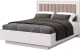 Двуспальная кровать Мебель-КМК 1600 Харди 1 КМК 0965.12 (белый текстурный/M3 ясень белый текстурный/Fiore Ash) - 