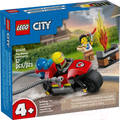 Конструктор Lego City Fire Пожарно-спасательный мотоцикл / 60410 