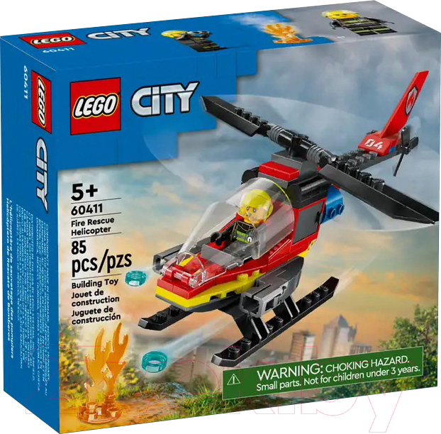 Конструктор Lego City Fire Пожарно-спасательный вертолет / 60411